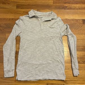 Goodfellow and Co Men’s Small Long Sleeve Collared Gray Striped Shirt Top